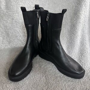 Dolce Vita Black Leather Ankle Boots